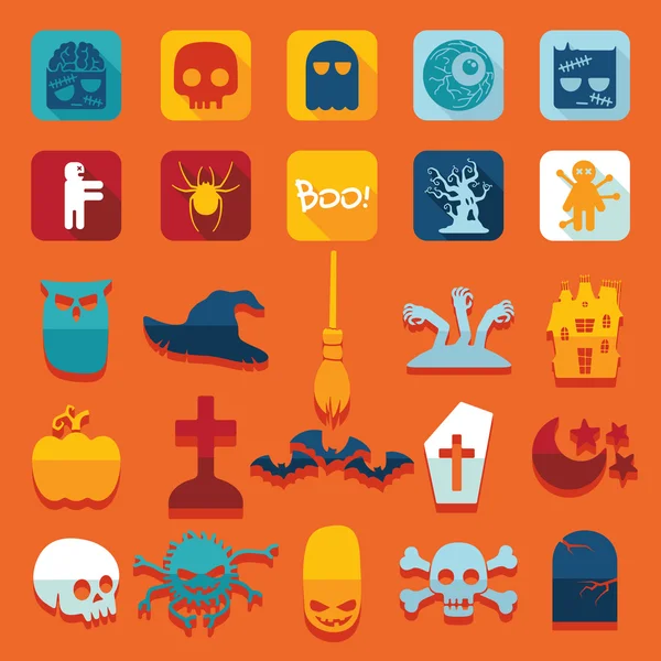 Halloween icons — Stock Vector