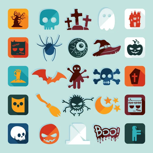 Halloween icons — Stock Vector