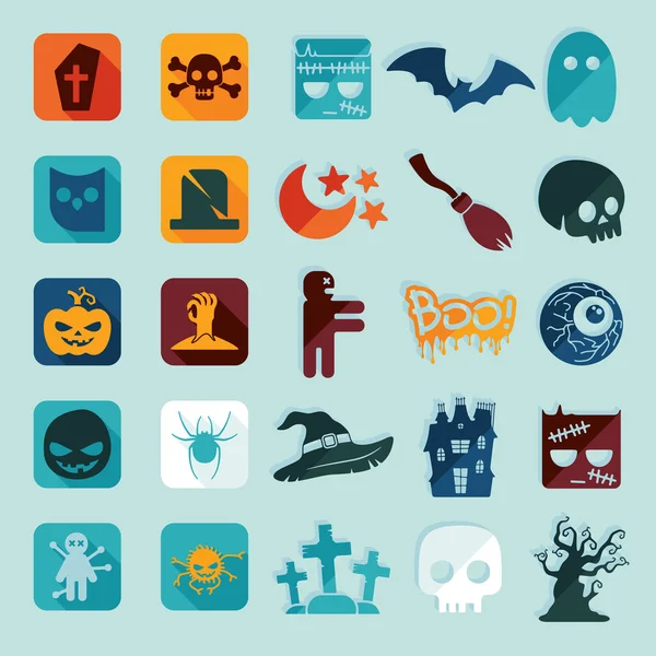 Halloween pictogrammen — Stockvector