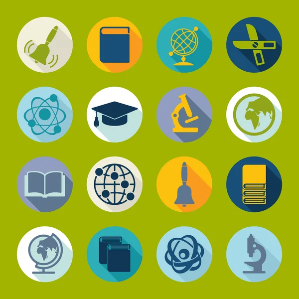 Iconos educativos — Vector de stock