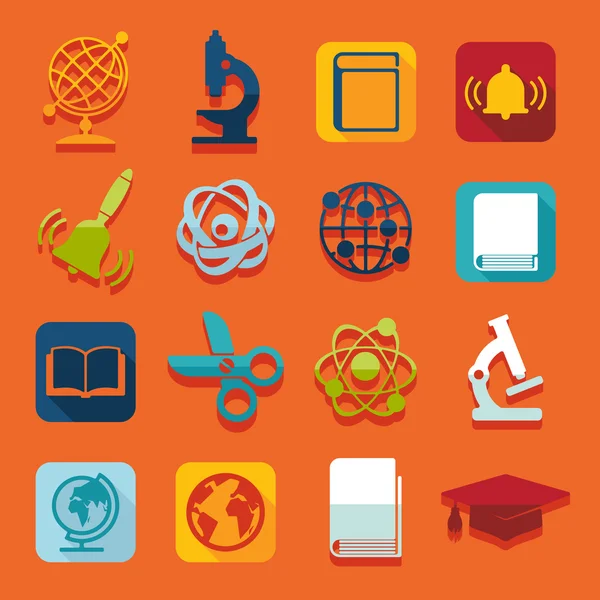 Iconos educativos — Vector de stock