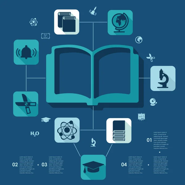 Istruzione Infografica — Vettoriale Stock