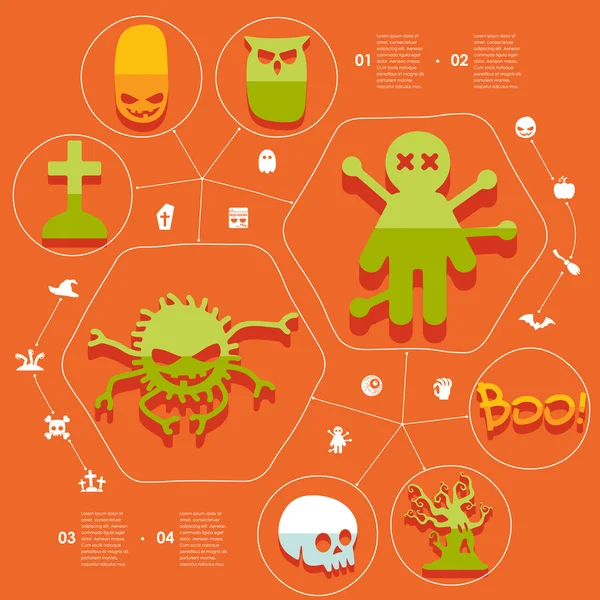 Infographie halloween — Image vectorielle