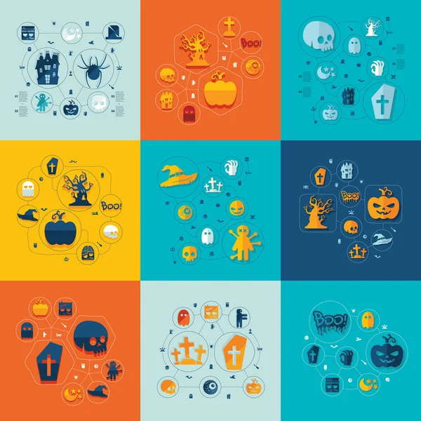 Halloween infographics — Stock Vector