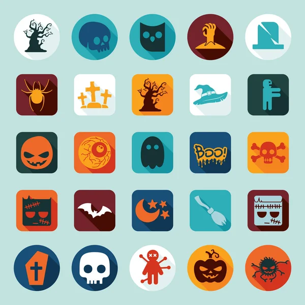 Halloween icons — Stock Vector