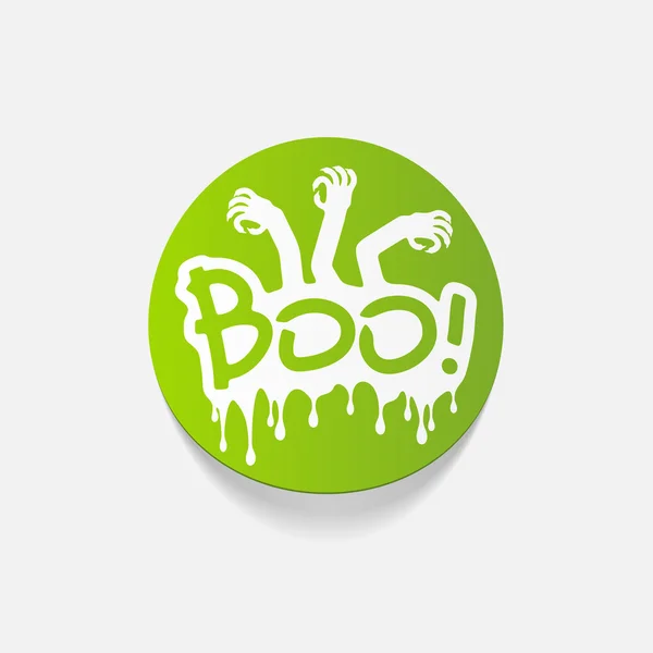 Illustrazione Boo — Vettoriale Stock