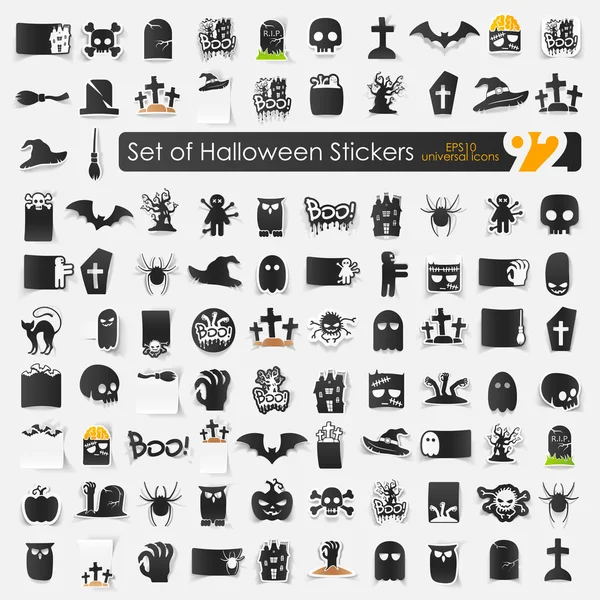 Halloween ikoner — Stock vektor