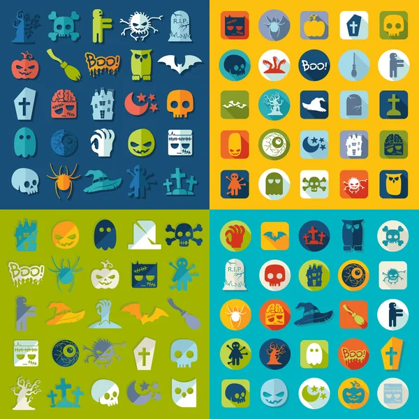 Halloween pictogrammen — Stockvector