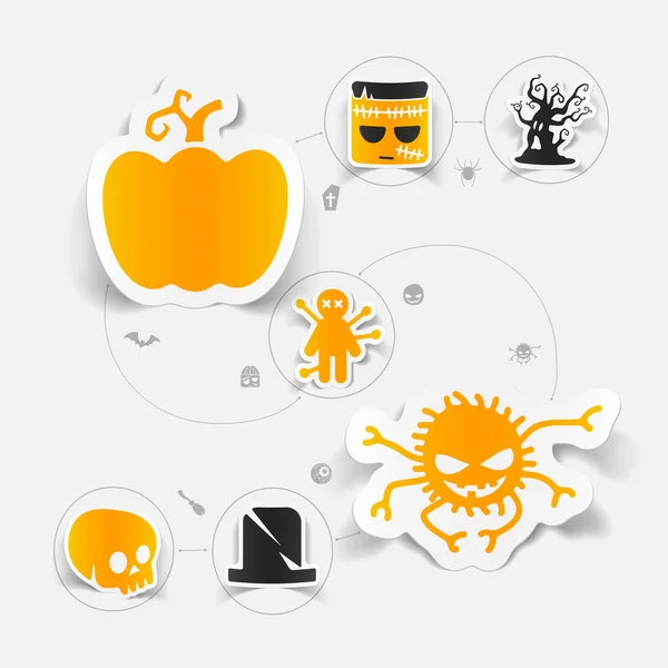 Halloween sticker — Stock Vector