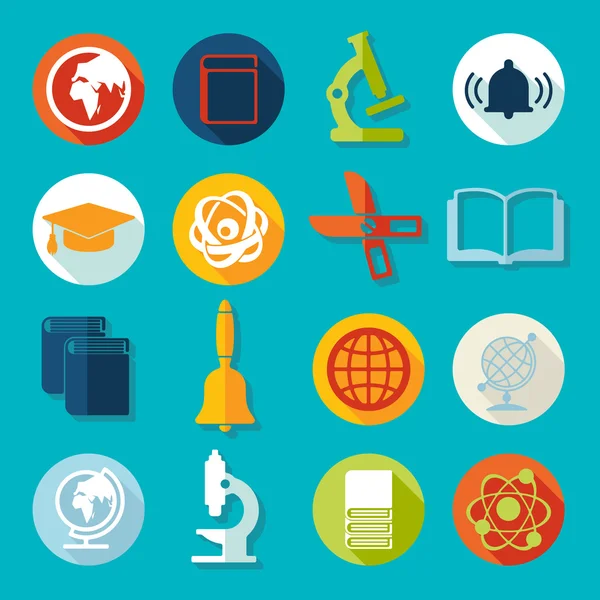 Iconos educativos — Vector de stock