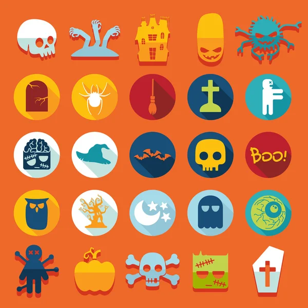 Halloween icons — Stock Vector