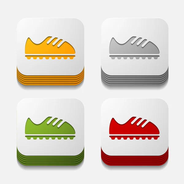 Sneakers knop — Stockvector