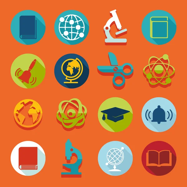 Iconos educativos — Vector de stock