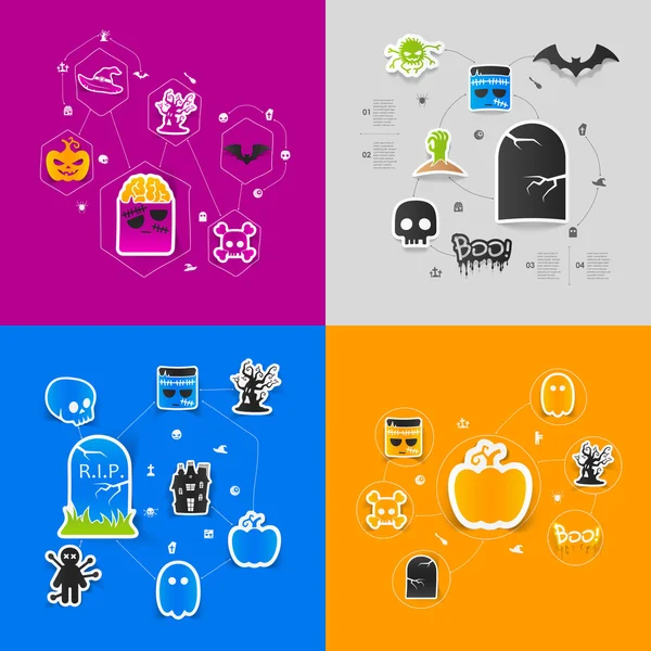 Halloween infographic — Stock Vector