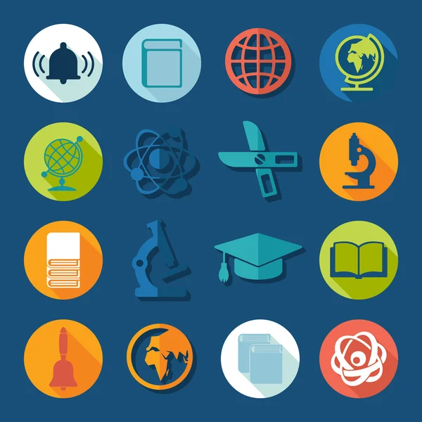 Iconos educativos — Vector de stock