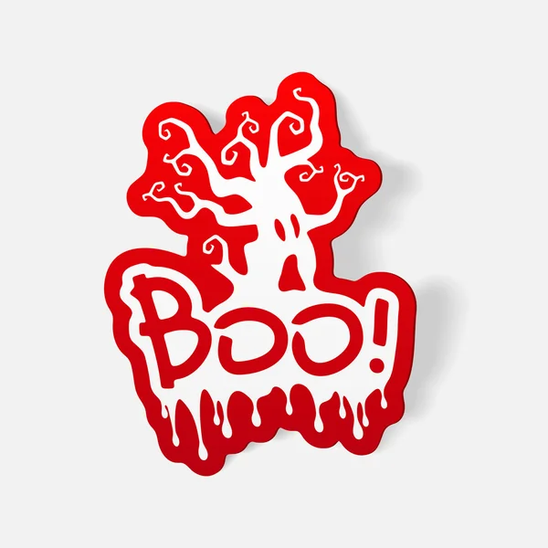 Boo designový prvek — Stockový vektor