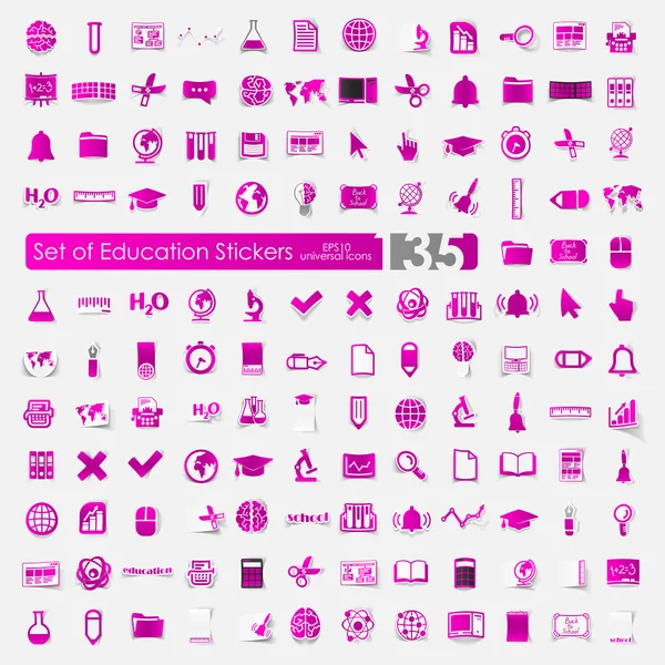 Education icons — Stock Vector