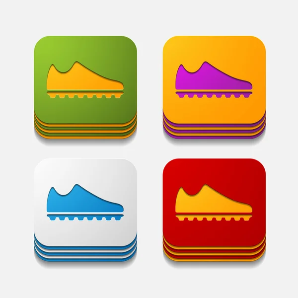 Sneakers bouton — Image vectorielle