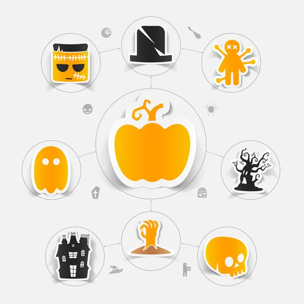 Halloween infographic — Stock Vector