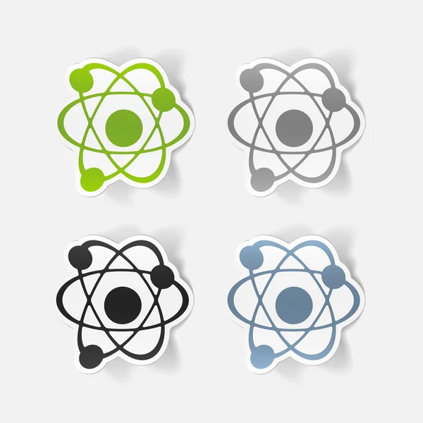 Atom design element — Stock Vector