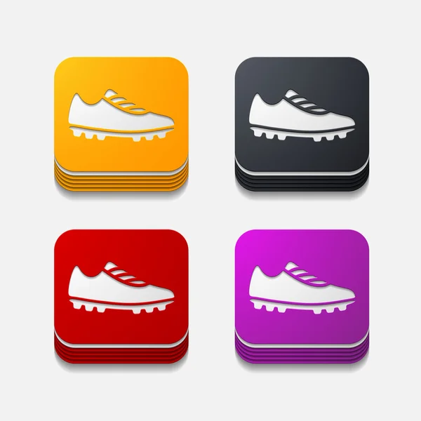 Sneakers knop — Stockvector