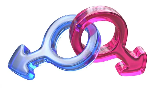 3D απεικόνιση των ομοφυλόφιλων συμβόλων ζευγάρι gey — Φωτογραφία Αρχείου