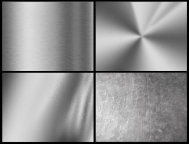 Silver metal background, chrome texture clipart