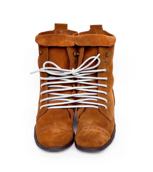 靴のペアはタラ 1行関連付けられています。感情のシンボル. — ストック写真