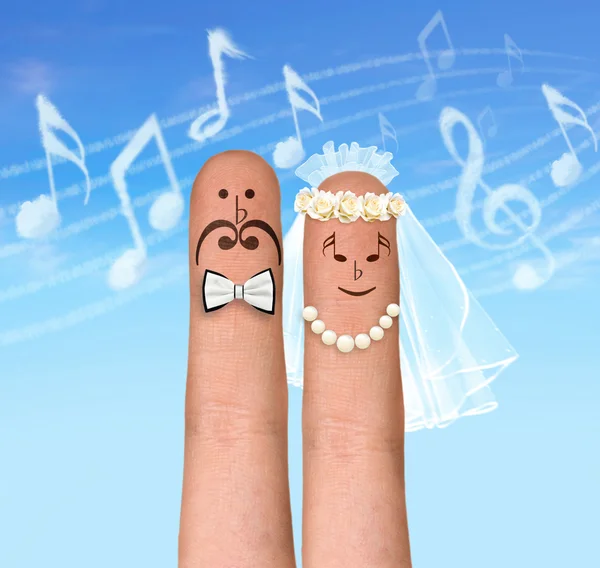 Музыкальная свадьба — стоковое фото