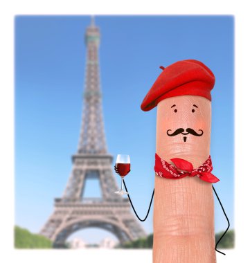 Frenchman in red beret clipart