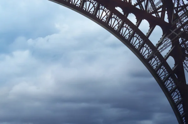 Eiffel Tower parts on blue sky — Stock Photo, Image