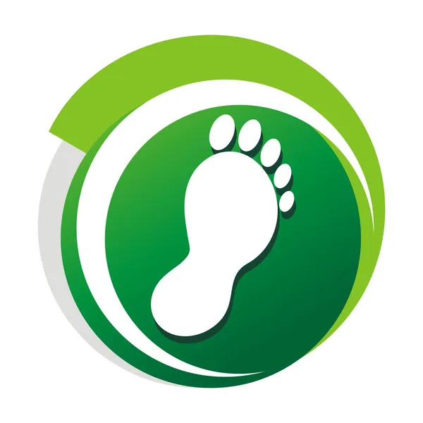 Podiatrist green vector logo — Stock Vector