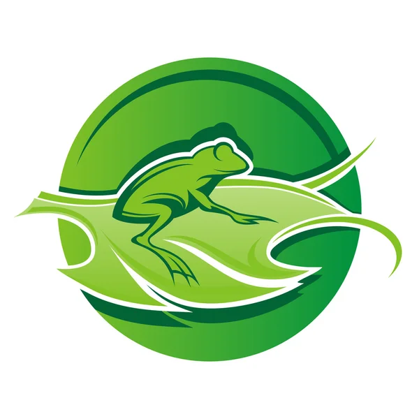 Logo de feuille de grenouille — Image vectorielle