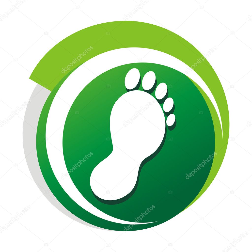 podiatrist green vector logo