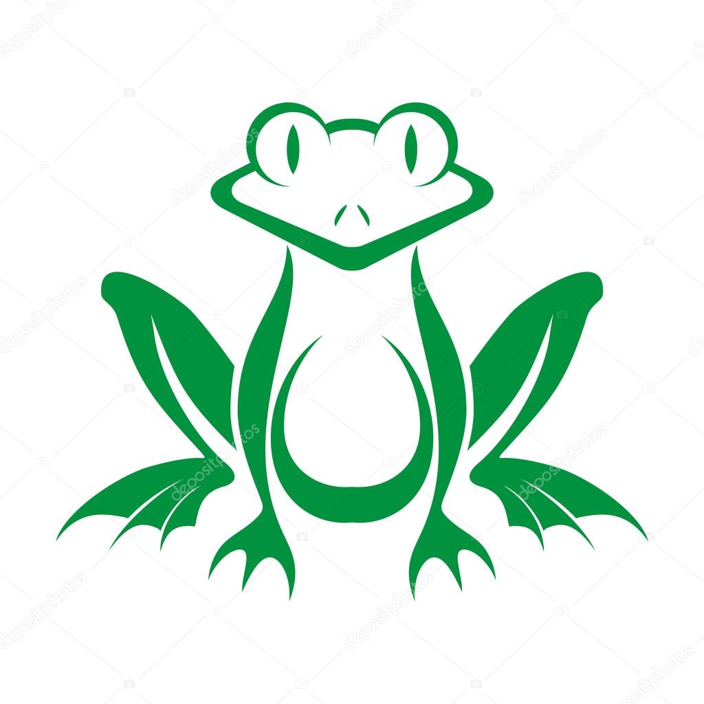 funny green frog
