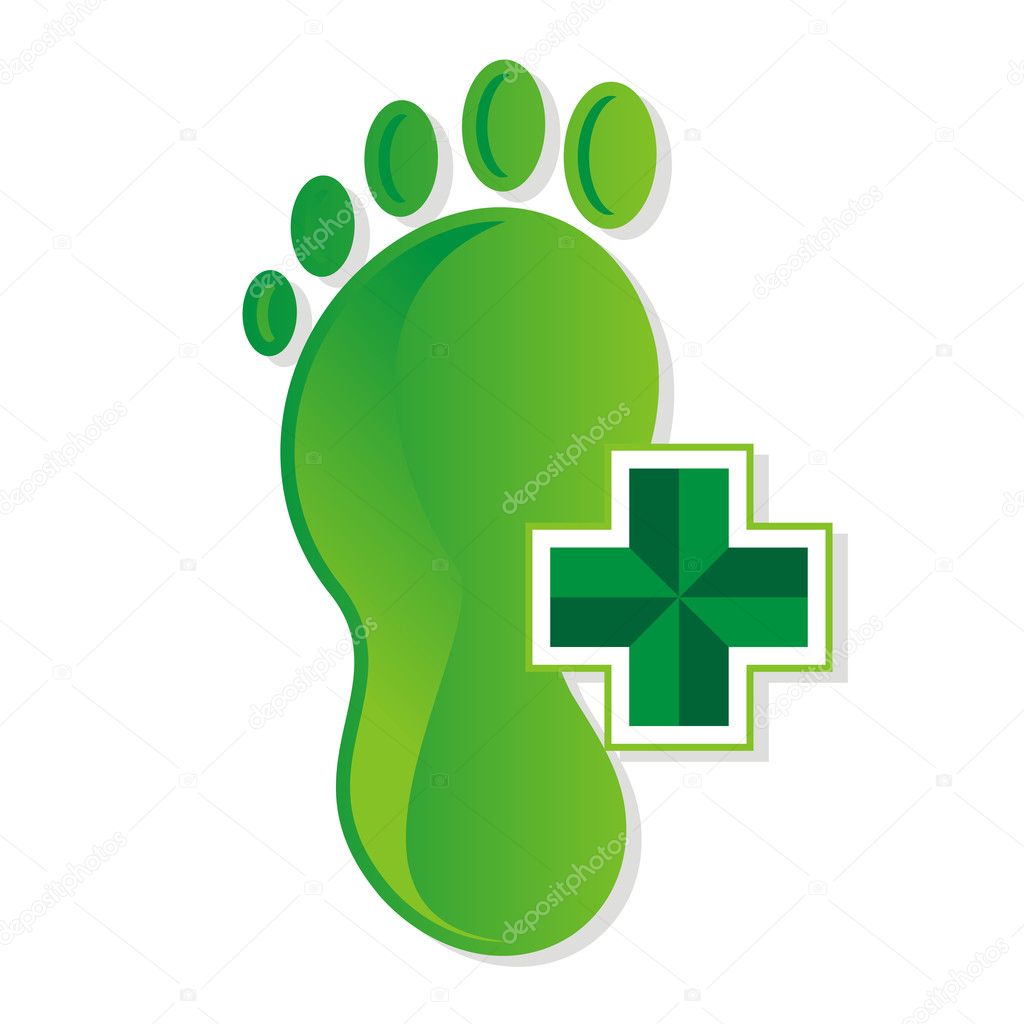 podiatrist foot medical vector logo