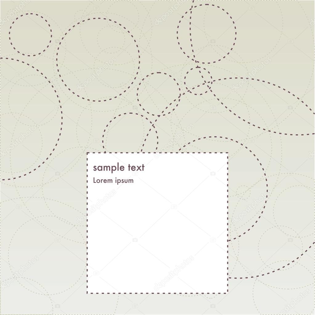 invitation greeting card with dashed circles