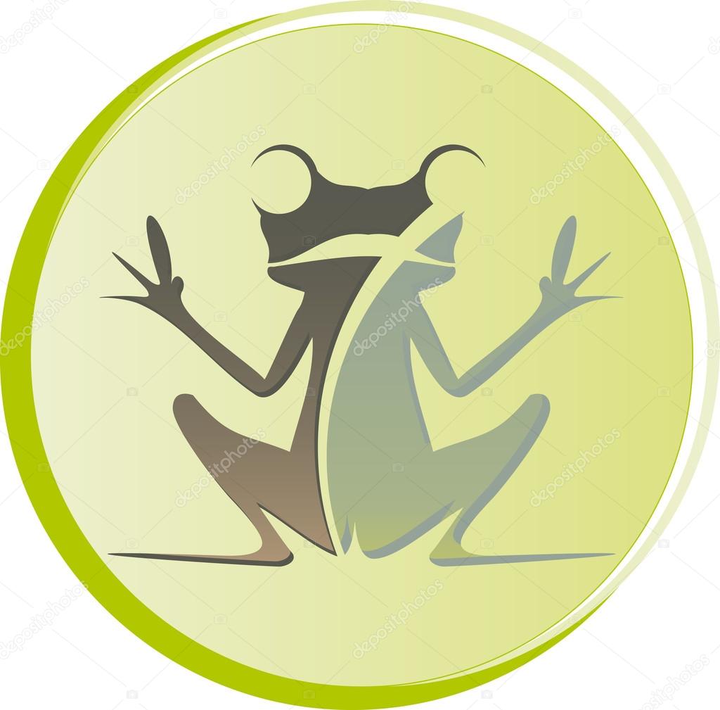 logo frog sitting