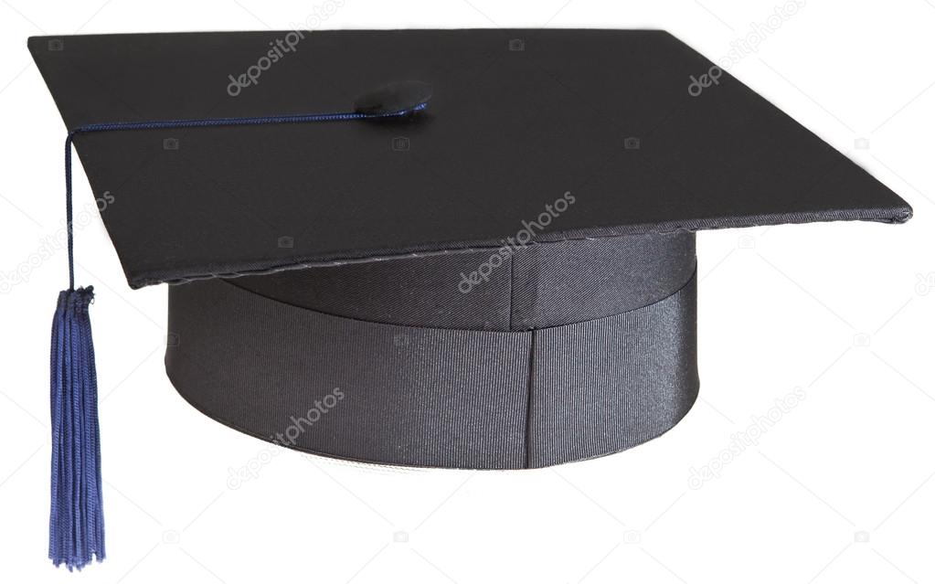 mortarboard on white background
