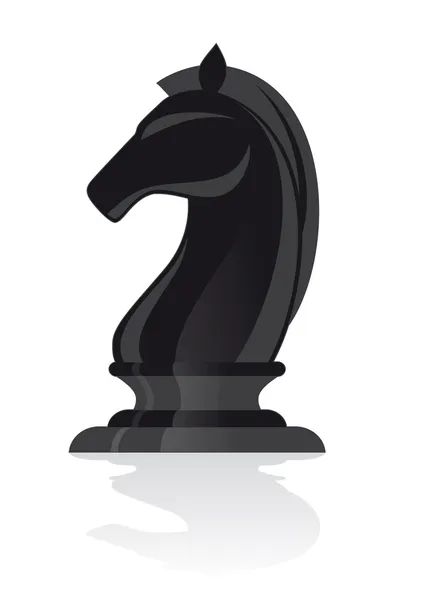Σκάκι μαύρο ιππότης — Διανυσματικό Αρχείο