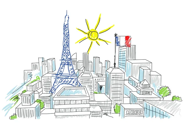 Vacaciones en Francia — Vector de stock