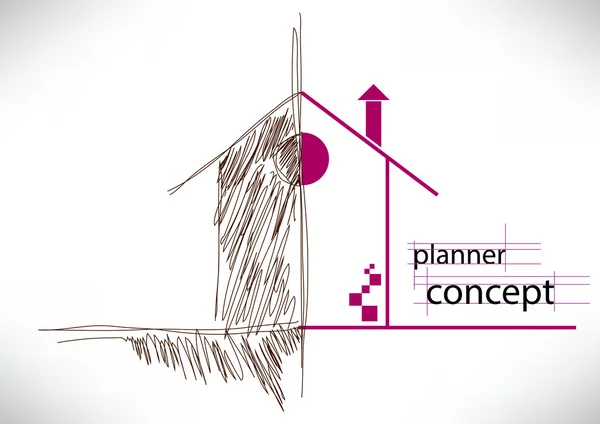 Planner concept — Stock Vector