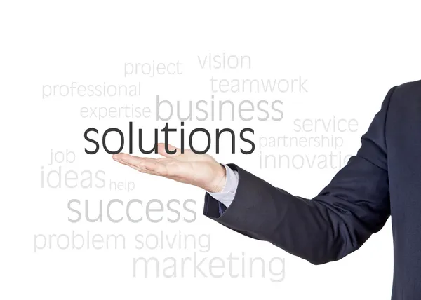 Solutions business words — Stock Photo, Image