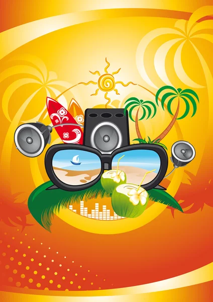 Summer party — Stock Vector