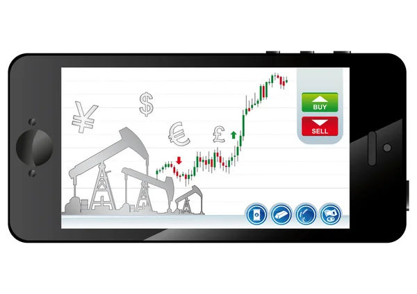 Aplicaciones empresariales de teléfonos inteligentes — Vector de stock