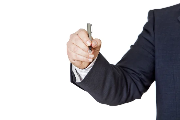 Business man with fountain pen — Stock Photo, Image