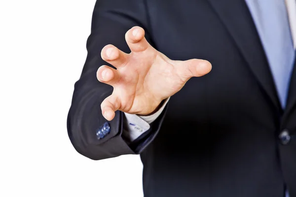 Businessman with turning hand — Stock Photo, Image