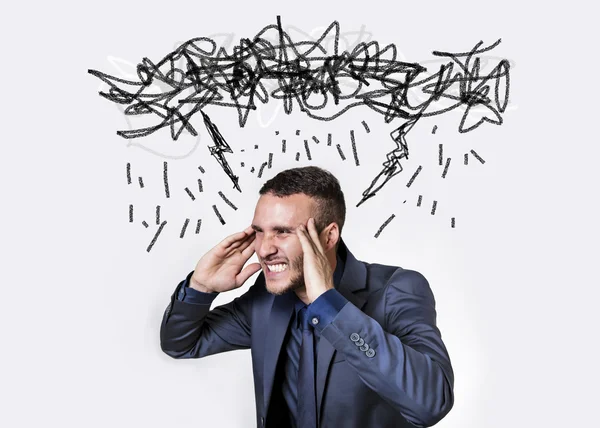 Stressed businessman — Stock Photo, Image