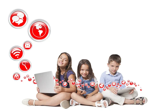 Children and technology — Stock Photo, Image