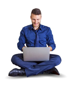 iş yerinde mutlu işadamı